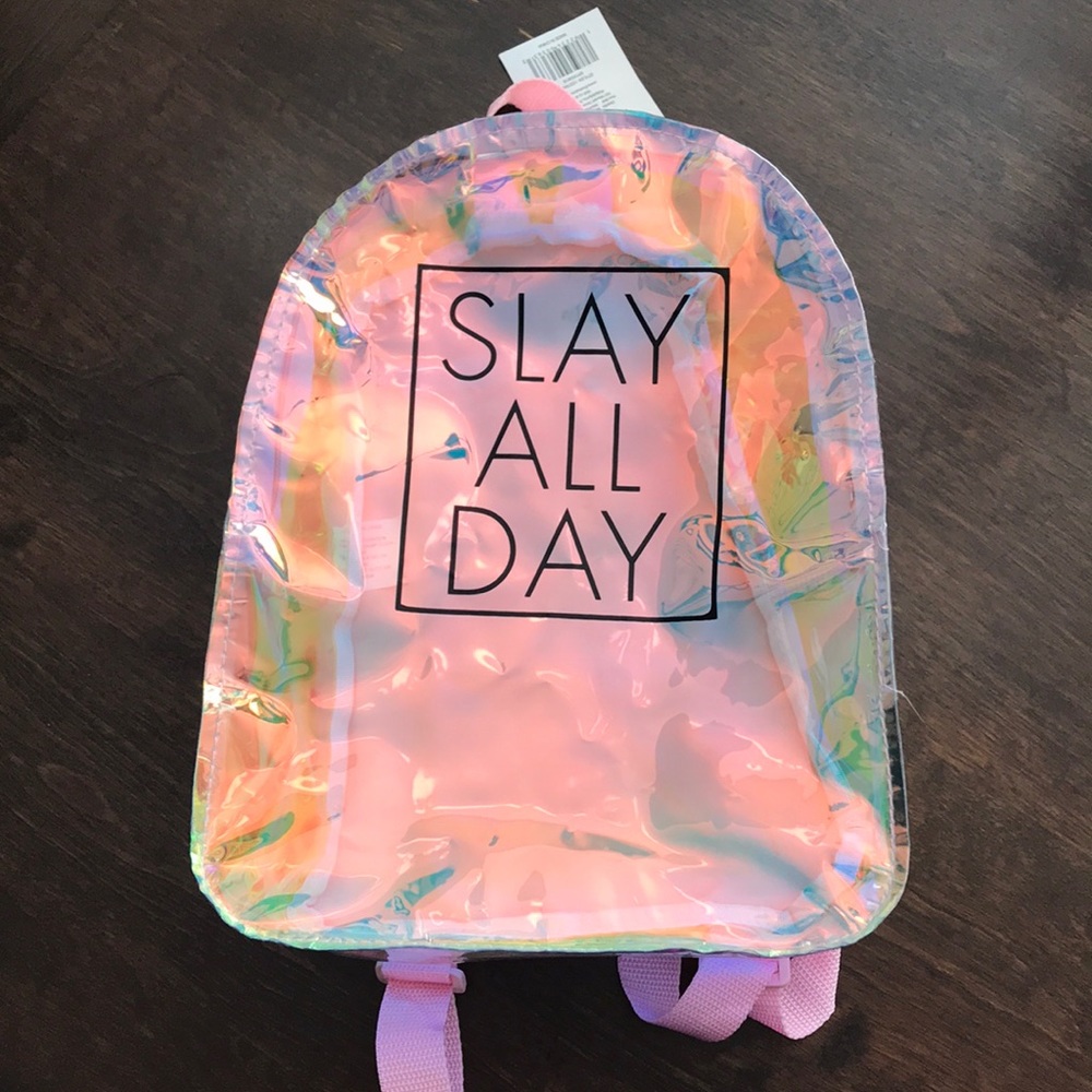 Pink backpack SLAY ALL DAY